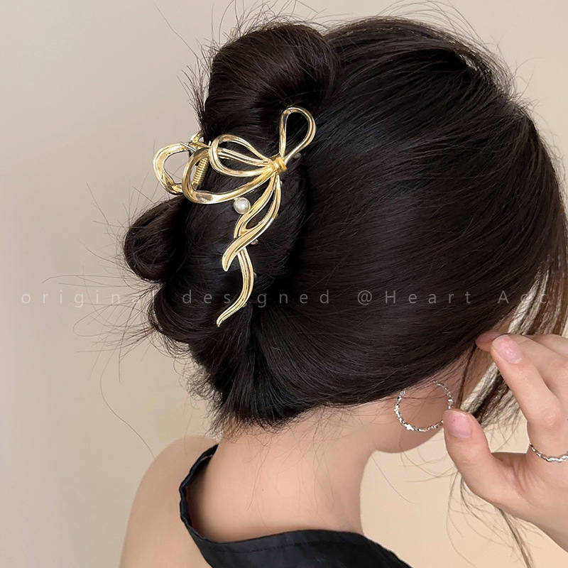 Korean Luxury Lifestyle - Jepit Rambut Logam Mewah 3.9 inci