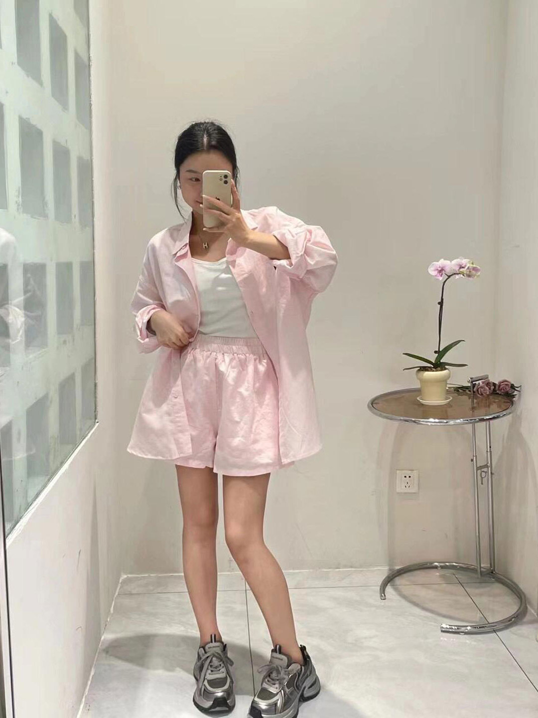 Kemeja Lengan Panjang Merah Mu - Korean Lifestyle ulasan dan harga