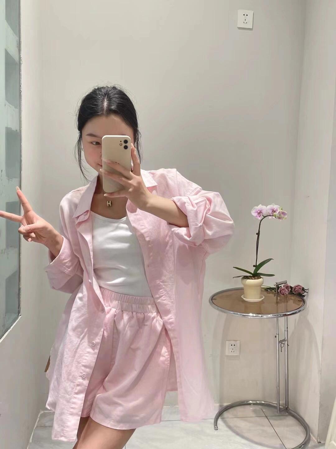Kemeja Lengan Panjang Merah Mu - Korean Lifestyle ulasan dan harga