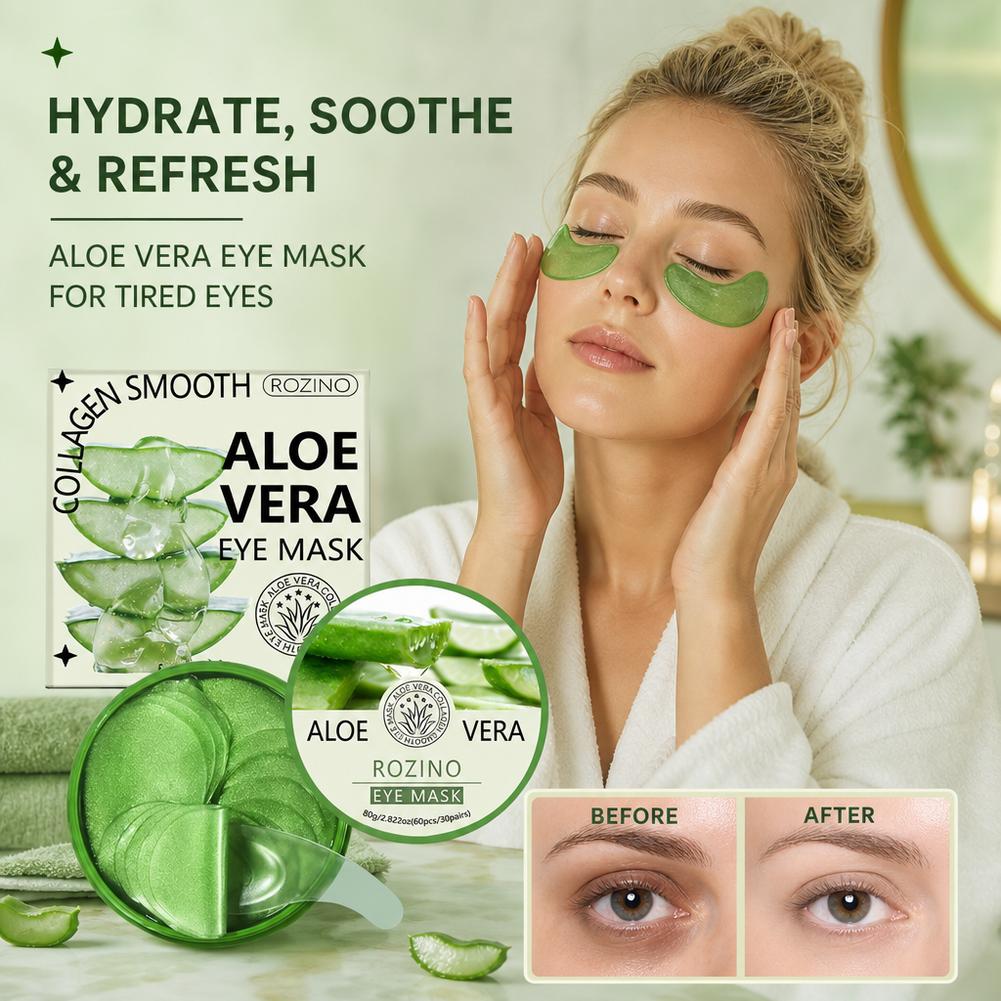 60pcs Masker Mata Kolagen Aloe - Sheet Mask Collagen ulasan dan harga