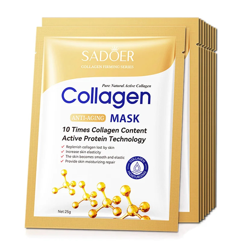 10 buah Masker Lembar Wajah Ko - Sheet Mask Collagen ulasan dan harga