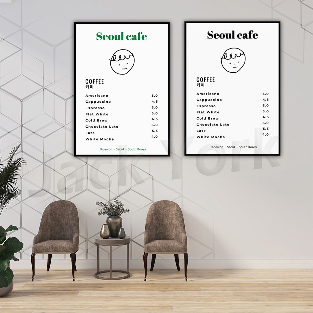 Seoul Cafe Poster Digital ceta - South Korea Lifestyle ulasan dan harga