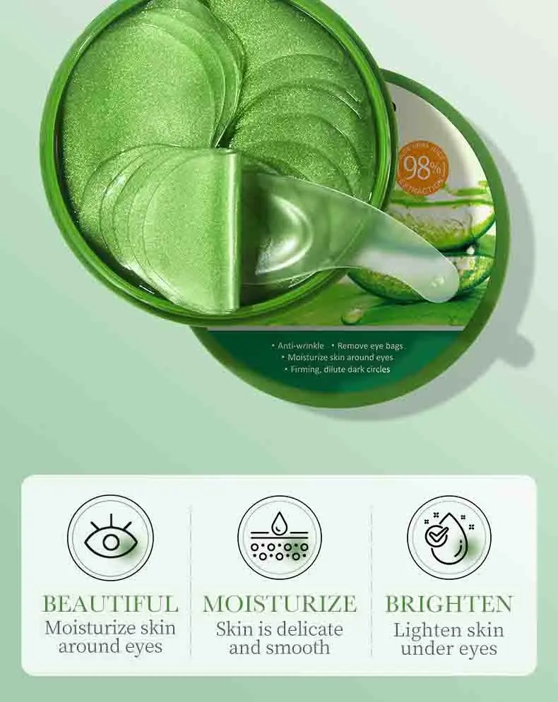 Masker mata kolagen Aloe Vera, - Sheet Mask Collagen ulasan dan harga